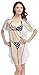 Bellady Lady's Fun Wear Hot Pink Bikini Print Cover up T-Shirt,Us Flag Bikini,L