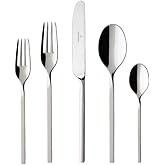 Villeroy &amp; Boch NewWave Collection 20-Piece Flatware Set, Service for 4, 18/10 Stainless Steel Utensils, Dishwasher Safe