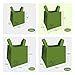 Cesun Square Grow Planter Bag Premium 400 Gram Thickened Fabric Smart Pots 6 Gallon Aeration Fabric Cube with X Stitching Reinforced Handles (6 Gal Green Cube)