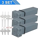 3-Packs Replacement CPAP Cartridge Filters Kit - Includes 3 Cartridge Filters with 3 Check Valve - Generic Cartridge Carbon Filter Assembly Supply by XINUGUI