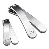Nail Clipper Set - Zizzili Basics Stainless Steel Fingernail and Toenail Clippers for Men and Women – Achieve a Sharp and Smooth Cut with Ease – Best Quality Nail Care