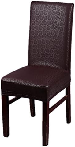 WXYSHOME Striped Stretch Elastic Waterproof Chair Covers Protector Slipcover for Dining Room Hotel Banquet Set of 6