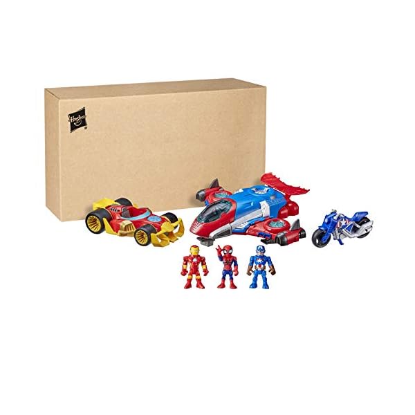 Marvel-Super-Hero-Adventures-Figure-and-Vehicle-Multipack-3-Action-Figures-and-3-Vehicles-5-Inch-Toys-for-Children-from-Age-3-Amazon-Exclusive Marvel Super Hero Adventures Figure and Vehicle Multipack, 3 Action Figures and 3 Vehicles, 5-Inch Toys for Children…