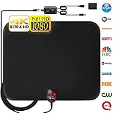 [Newest 2019] Amplified HD Digital TV Antenna Long 130 Miles Range – Support 4K 1080p and All Older TV's Indoor Powerful HDTV Amplifier Signal Booster - 18ft Coax Cable/USB Power Adapter