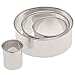 Ateco 4 Piece Stainless Steel Plain Edge Round Cutters Set in Graduated Sizes