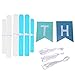 Wartoon Happy Birthday Banner Bunting Kit, Paper Pom Poms flowers Ball with Hanging Party Decorations Banner flags for Birthday Party Decorations (Blue1)
