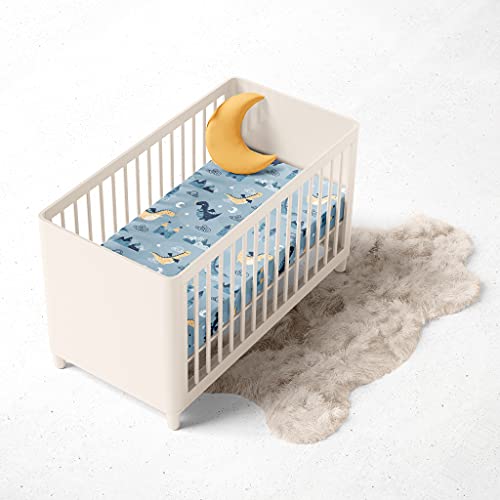 Natemia Organic Cotton Percale Fitted Crib Sheets 28 X 52 for