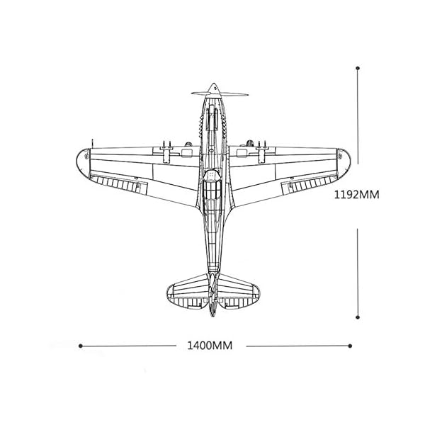 DBG 1400mm P-40 Warhawk Flying Tiger RC Flugzeug PNP-Skala Gaint Warbird Modell Flugzeug Flugzeug – Bild 3