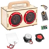DIY Bluetooth Speaker Kit with LED Lights & Colored Pencils - STEM Building Science Kit for Kids Ages 8-14, Electronic Engineering Project Kit, Creative Gift for Teen Boys & Girls Age 9 10 11 12 16