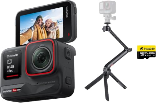 Insta360 Ace Pro Creator Kit - Waterproof Action Camera, Developed Together with Leica, 1/1.3" Sensor and AI Noise Reduction for Best Image Quality, 4