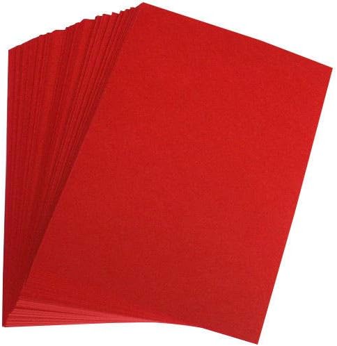 StellaWeds 10 x A4 Red Card Stock - 260gsm
