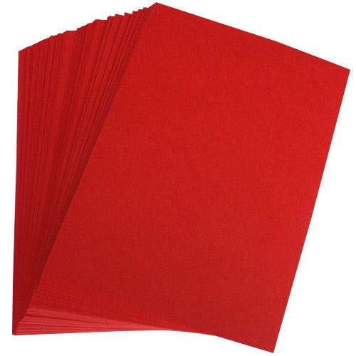 StellaWeds 10 x A4 Red Card Stock - 260gsm