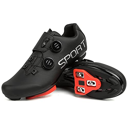 Men's Riding Cycling Shoes with Delta Cleat Set Compatible with SPD for Indoor Peloton & Outdoor