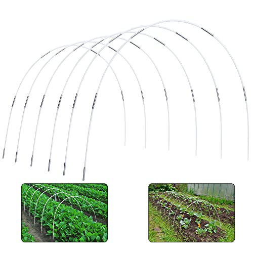 moonoom 30 Pcs Fiberglass Garden Greenhouse Hoops,Removable Plant Grow
