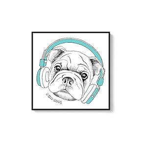 Framed Canvas Wall Art for Living Room, Bedroom Cute Animal Theme Canvas Prints for Home Decoration Ready to Hang - 16x16 inches