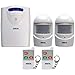 Ideal Security Inc. SK698 SK6 Wireless SensorKit 2 Motion Sensors, 2 Remote Controls, 1 Chime-Battery-Powered, Alarm + 2 2, White