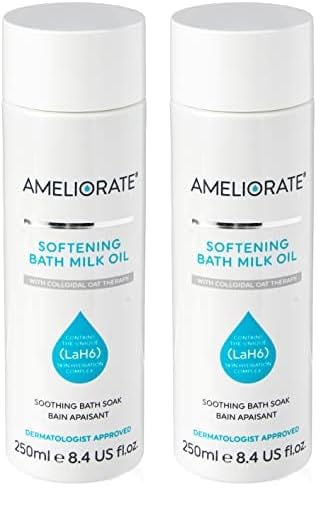 Ameliorate Softening Bath Milk Oil 250ml | Lab6, Collodial Oat, Lactic Acid | Dermatologically Tested (Pack of 2)