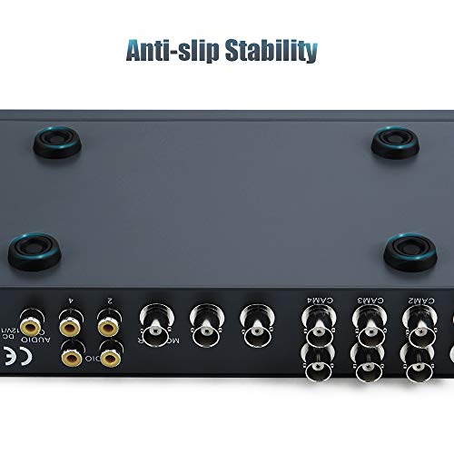 WiseupTM 8Ch Color Video Quad Splitter CCTV Security Mulitplexer Processor with Audio PIP