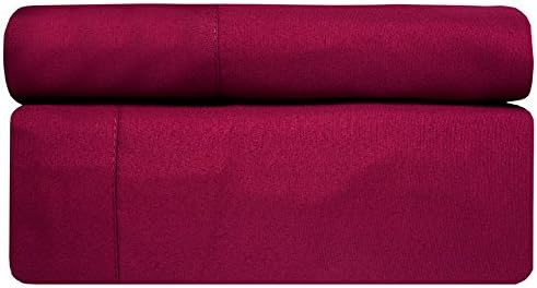 Aurora Bedding #1 Best Selling 1800 Series 6 Piece Bed Sheet Set with Deep Pocket, King, Burgundy
