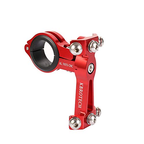 Kbrotech Bicycle Water Bottle Cage Holder Adapter Adjustable MTB Road Bike Handlebar Water Bottle Holder Seat Post Bottle Mount (Double red)