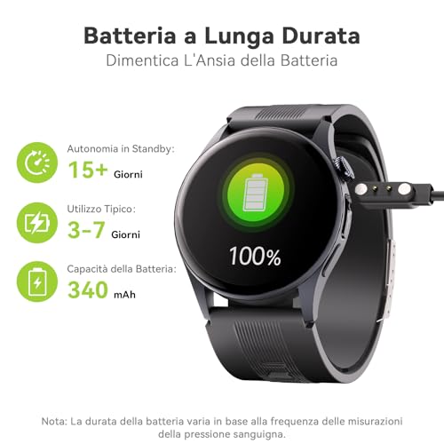 iSo Tech AMOLED Smart Watch for Men and Women with Blood Pressure and ECG, 1.56 Inches Smart Health Watch with Air Pump and Airbag, 24/7 Heart Rate Monitor Sleep SpO₂ Temperature HRV and Stress