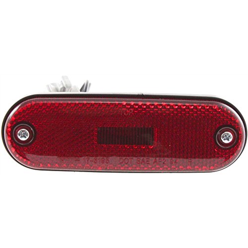 Evan-Fischer EVA21872052141 Side Marker Light Lamp Red Lens With Bulb(s) With reflector Rear Right Side for Toyota RAV4