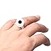 SUMAJU Disposable Plastic Glue Rings,100Pcs Tattoo Cups Nail Art Eyelash Extension Rings Make up Glue Holder Finger Hand Beauty Tools (White)