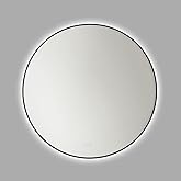 Generation Lighting MREL1431MBK Cadre - 39W 1 LED Round Framed Mirror-36 Inch Tall and 36 Inch Wide, Finish Color: Midnight B