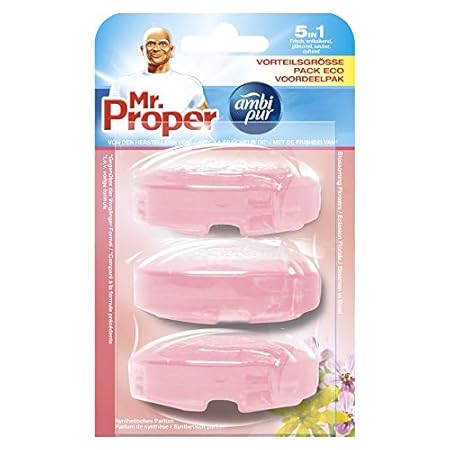 Ambi Pur 6 Stück 3 flüssige WC-Steine Nachfüller 3 x 55 ml - Blossoming Flowers
