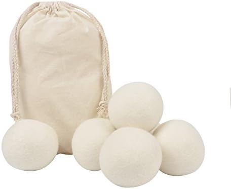 Wool Dryer Balls by Hoohome, 6 Pack XL Organic Wool, Non-Toxic, Anti Static, Reusable, X-tra Large.Reduces Drying Time and Chemical Free and Better Alternative to Plastic Balls.