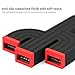 VOJO Universal 42W 3 Port Qualcomm Quick 2.0 LED Cactus USB Car Charger - Black