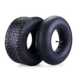 13x5.00-6 Tire & Inner Tube Set for Razor Dirt Quad and Go Kart, Dirt Bike, ATV, Yard Tractors, Lawn Mower, Wagons, Hand Trucks, Premium Replacement Tire Inner Tube with Bent Metal Valve Stem, 1 Set