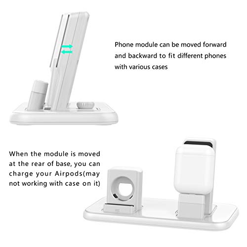 BEACOO Charging Stand for Apple Watch Series 4, 2 in 1 Charging Dock for iPhone Airpods Charging Station for iWatch 4/3/2/1/iPhone Xs/X Max/XR/X/8/8Plus/7/7 Plus /6S /6S Plus