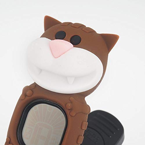 Guitar Tuner Clip-On with LCD Display for All String Instruments with Bass, Ukulele,Violin Accessories (cat-brown) - Thumbnail 2
