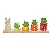 Tender Leaf Toys - Counting Carrots - Wooden Ring Stacker - Educational Toy for Early Learning, Counting, Color Sorting, and Hand-Eye Coordination - Montessori Inspired Toy for Kids - Age 18 Month+