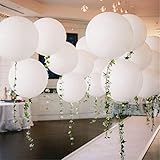 5PCS Giant Balloons White 36 Inch Jumbo Size Latex Balloon Great Decorations for Birthday Wedding Party Baby Shower Carnival Decorations
