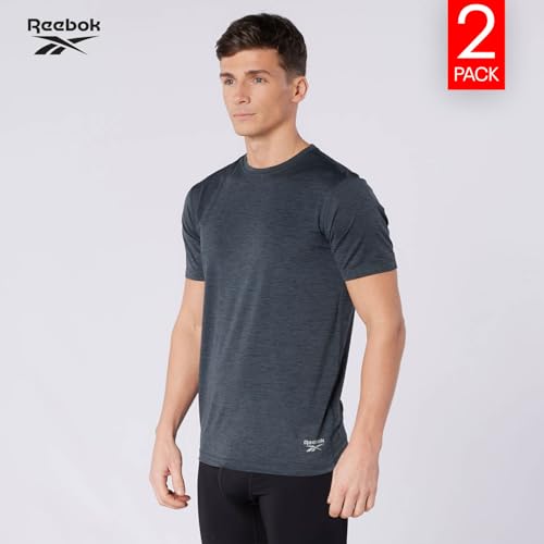 Reebok Clancy Performance - Camisetas para Hombre, Paquete de 2 Unidades, Ajustables, absorben la Humedad y Son Ligeras.