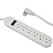 Otimo 6-Outlet Power Strip with 10 Foot Power Cord and LED On Power Strip Indicator, White