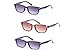 3 Pair of Classic Intellect Full Reading Sunglasses - Outdoor Reading Sunglasses NOT Bifocals - Soft Pouches Included (Black/Tortoise, 1.75 x)