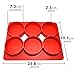 Slicktronix Burger Press Premium Grade- with Free 100 Patty Paper- Best 6 in 1 Hamburger Patty Maker- Essential BBQ Grill Accessory for Your Home Kitchen- Makes Perfect Patties Every Time- Red