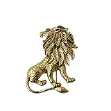 Sewanz Men's Goldon King of Forest Lion Shape Brooch Pins,Lapel Stick Pin for Suit Tuxedo