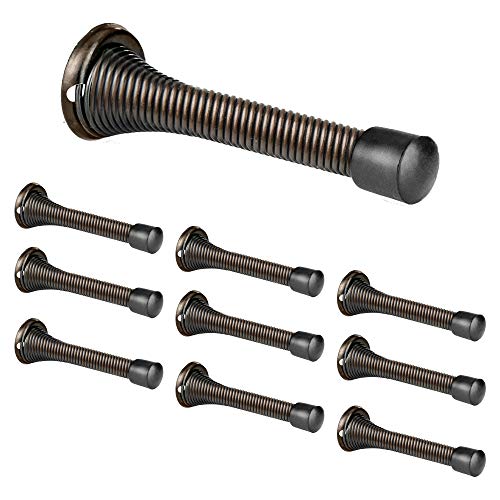 Ilyapa Spring Door Stops 10 Pack 3 ¼ Inch Heavy Duty Door Stop