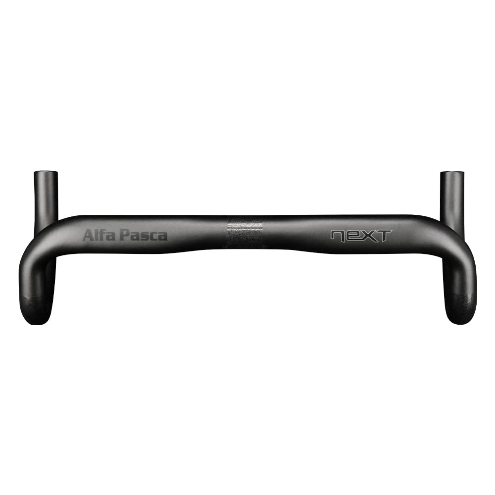 Alfa Pasca Carbon Road Bike Handlebar 31.8 mm UD Matt Black 38-44 cm 123 mm Drop 77 mm Reach Aero Road Bike Carbon Handlebar