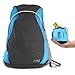 Lewis N. Clark Women's Packable Daypack, Hiking Camping Backpack, Ditty Bag, Charcoal/Bright Blue, One Size