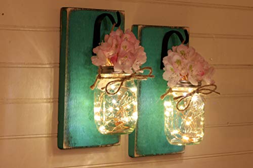 Mason Jar Sconce Mason Jar Decor Wall Sconce Mason Jar Wall Decor Rustic Decor Set Of 2