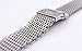 J.VANDER 20mm Brushed Stainless Steel Shark Mesh Dive Watch Band Strap Thick - Premium Clasp - Extra Long