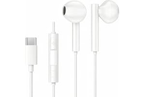 Fones De Ouvido Com Fio Tipo C Microfone Integrado Compativel iPhone 15 15 Pro 15 Pro Max 16 16 Pro Max Com Fio Fones Estéreo Compatíveis ANDROID LG Qualidade Premium