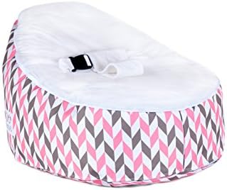 Totlings Snugglish Retro Velvet Top Baby Lounger, Cream with White