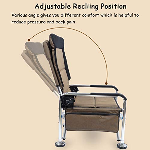 ZAQI Angelstühle campingstühle Tragbarer Angelstuhl mit Rucksack, Verstellbarer Hochleistungs-Outdoor-Campinghocker mit… – Bild 4