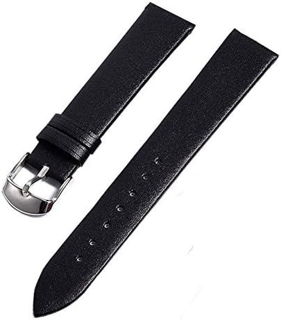 Men's Women's Leather Watch Strap Replacement Watch Band Replacement Watch Strap Quartz Watch With Black Watch Band Brown 14 mm, 16 mm, 20 mm, 22 mm